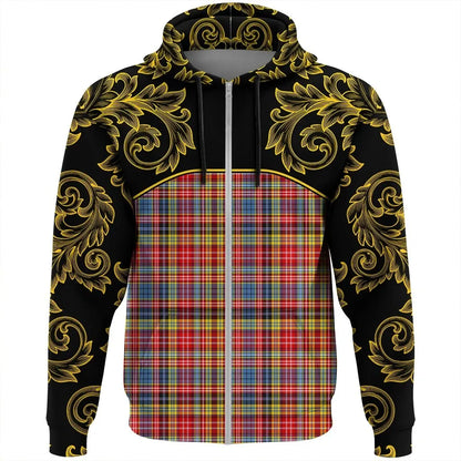 Printivon Drummond Of Strathallan Tartan Clan Crest Zip Hoodie Empire I