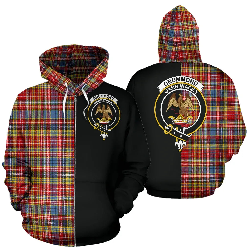 Printivon Drummond Of Strathallan Tartan Hoodie Half Of Me