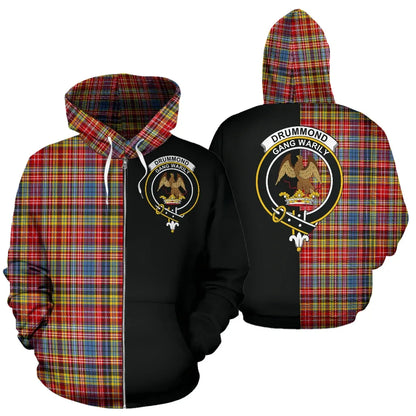Printivon Drummond Of Strathallan Tartan Hoodie Half Of Me