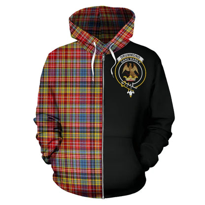 Printivon Drummond Of Strathallan Tartan Hoodie Half Of Me