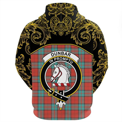 Printivon Dunbar Ancient Tartan Clan Crest Hoodie Empire I