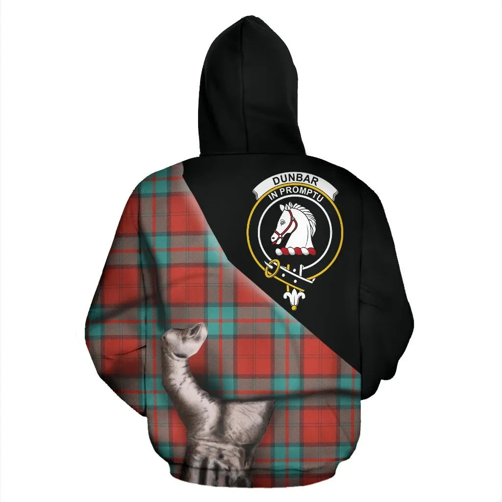 Printivon Dunbar Ancient Tartan Clan Crest Hoodie Patronage