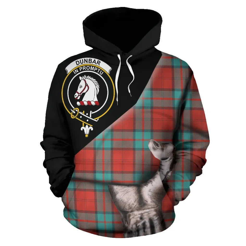 Printivon Dunbar Ancient Tartan Clan Crest Hoodie Patronage