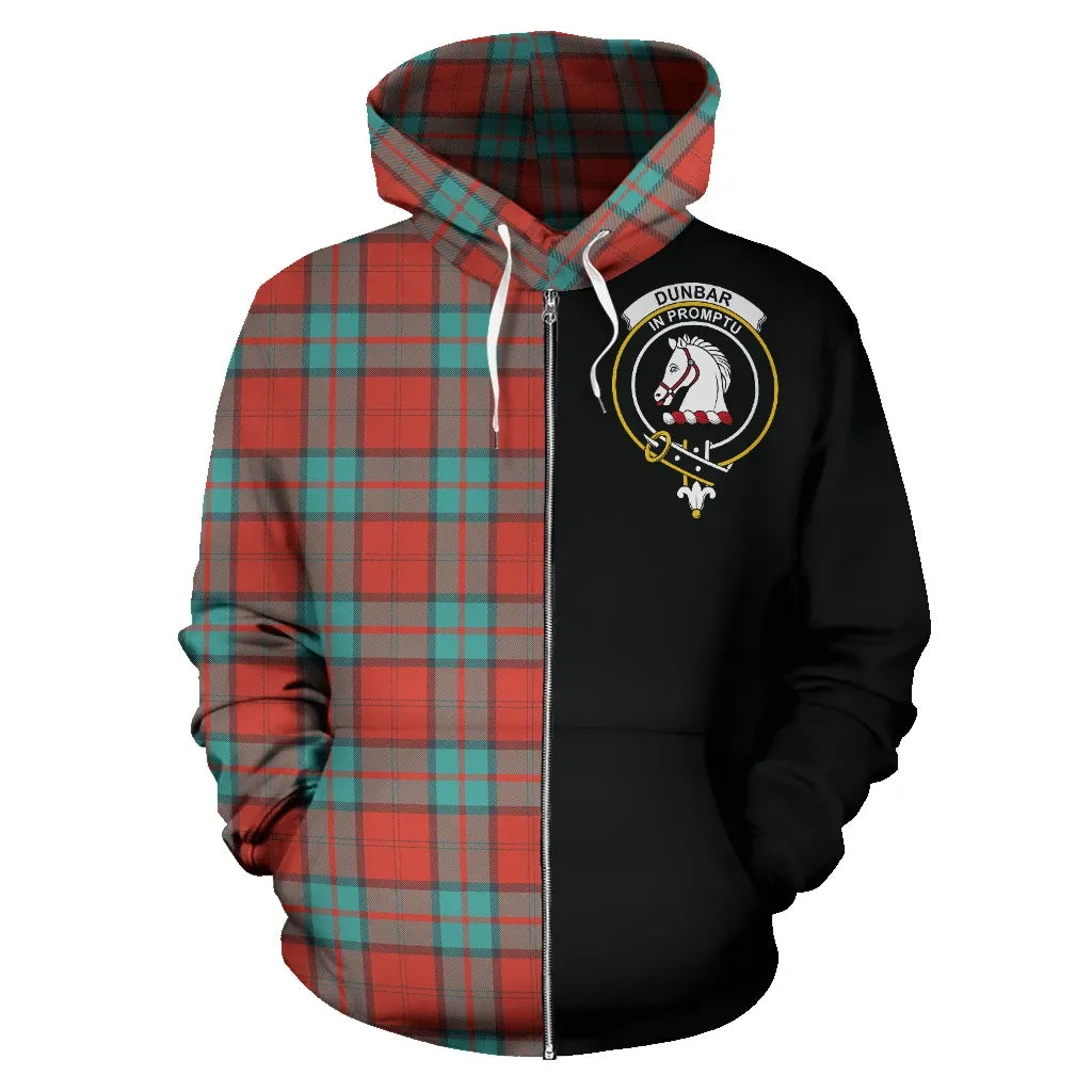 Printivon Dunbar Ancient Tartan Hoodie Half Of Me
