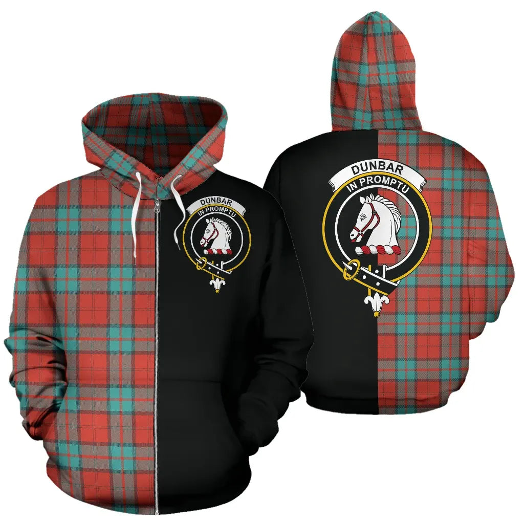 Printivon Dunbar Ancient Tartan Hoodie Half Of Me