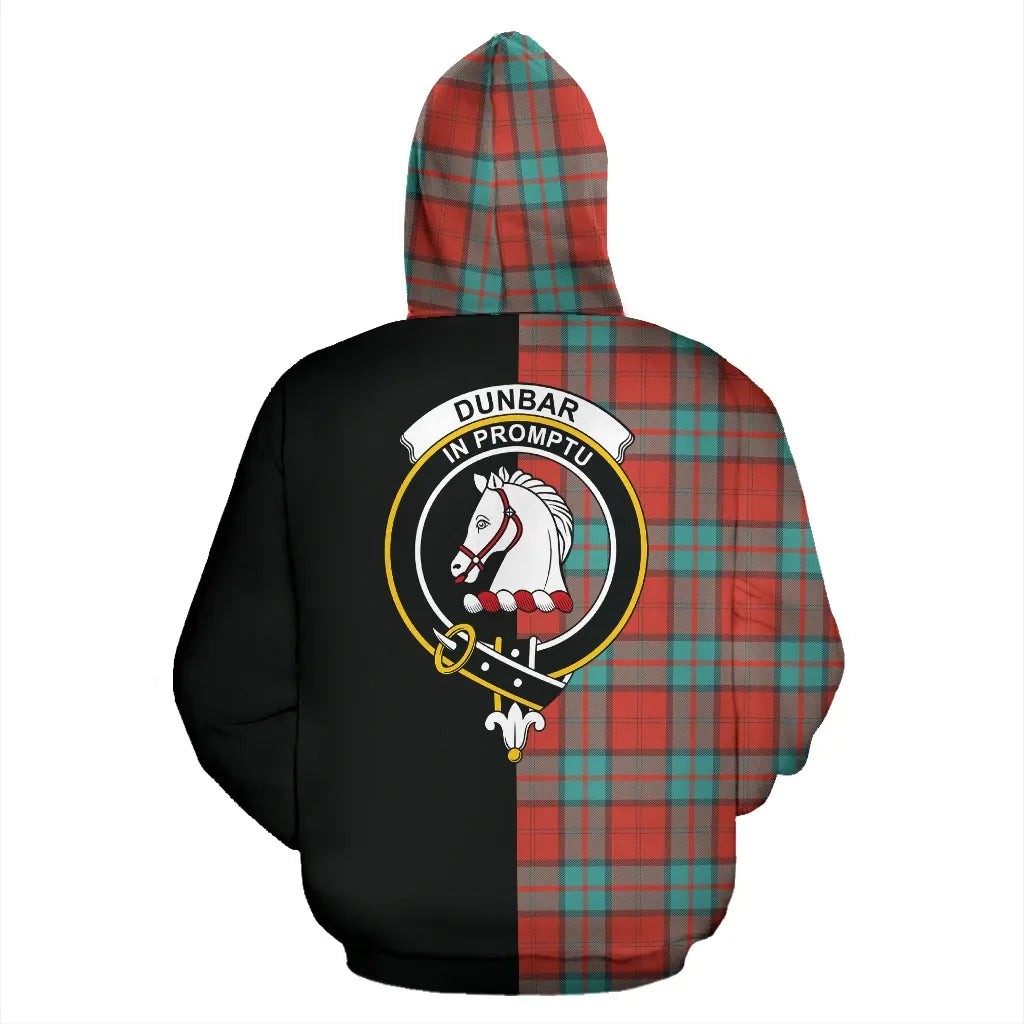 Printivon Dunbar Ancient Tartan Hoodie Half Of Me