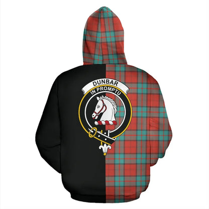 Printivon Dunbar Ancient Tartan Hoodie Half Of Me
