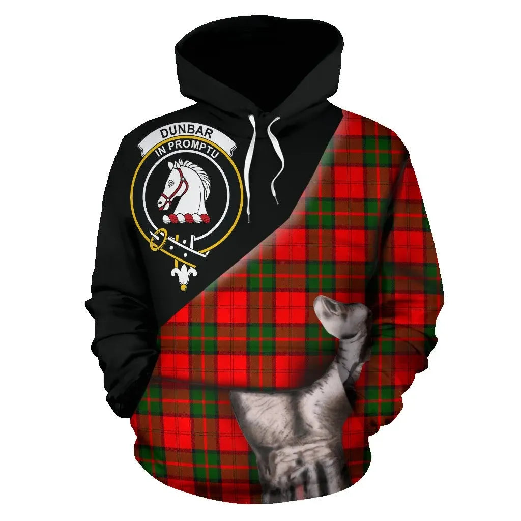 Printivon Dunbar Modern Tartan Clan Crest Hoodie Patronage