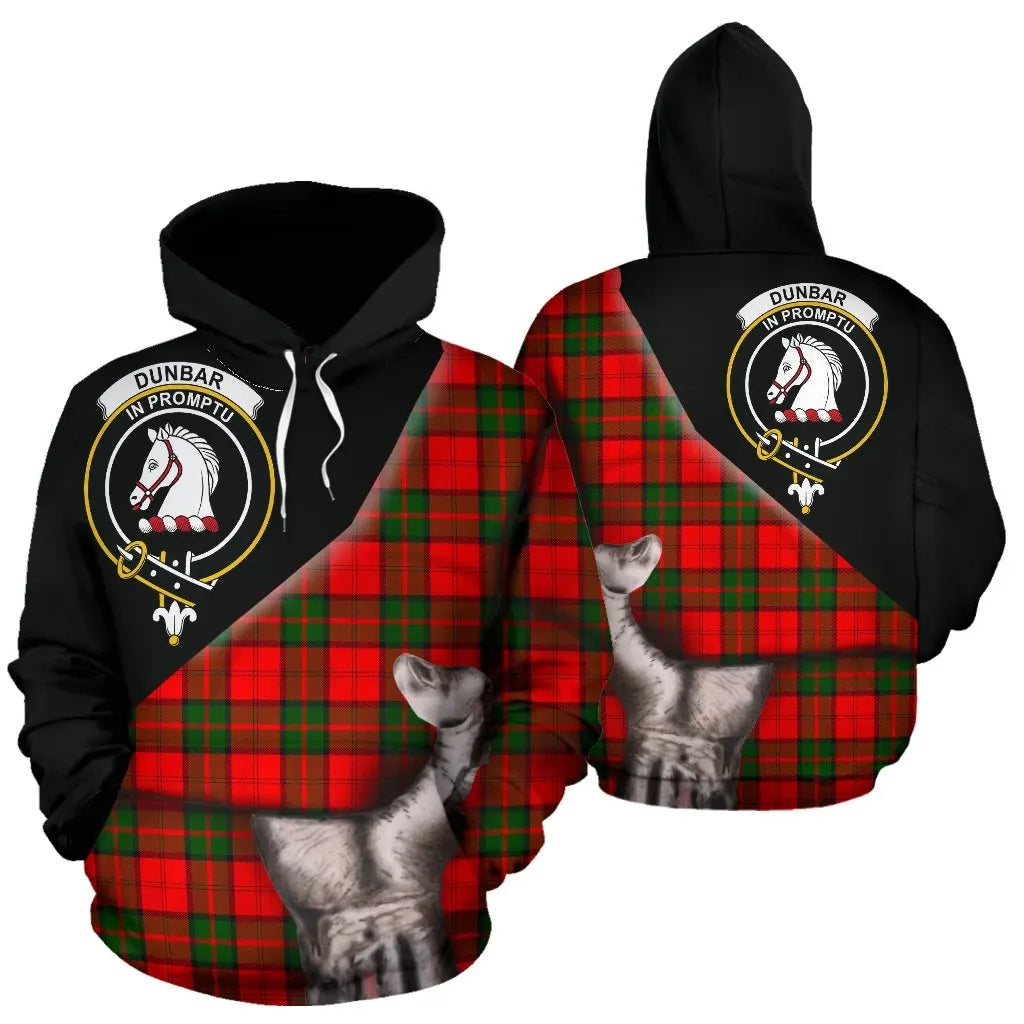 Printivon Dunbar Modern Tartan Clan Crest Hoodie Patronage