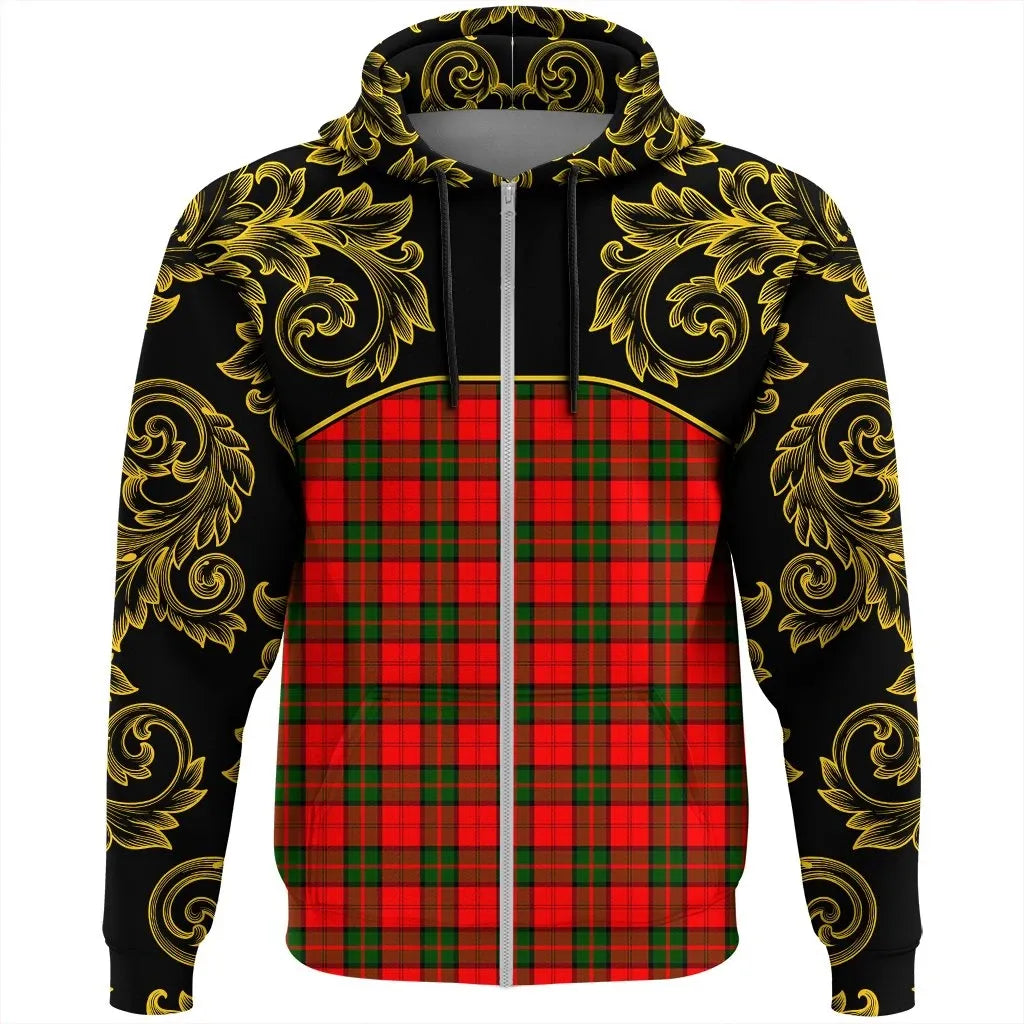 Printivon Dunbar Modern Tartan Clan Crest Zip Hoodie Empire I