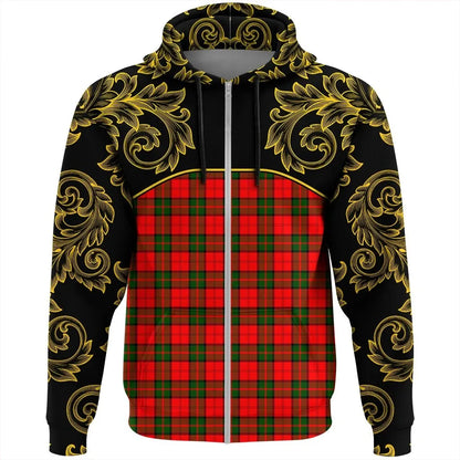 Printivon Dunbar Modern Tartan Clan Crest Zip Hoodie Empire I