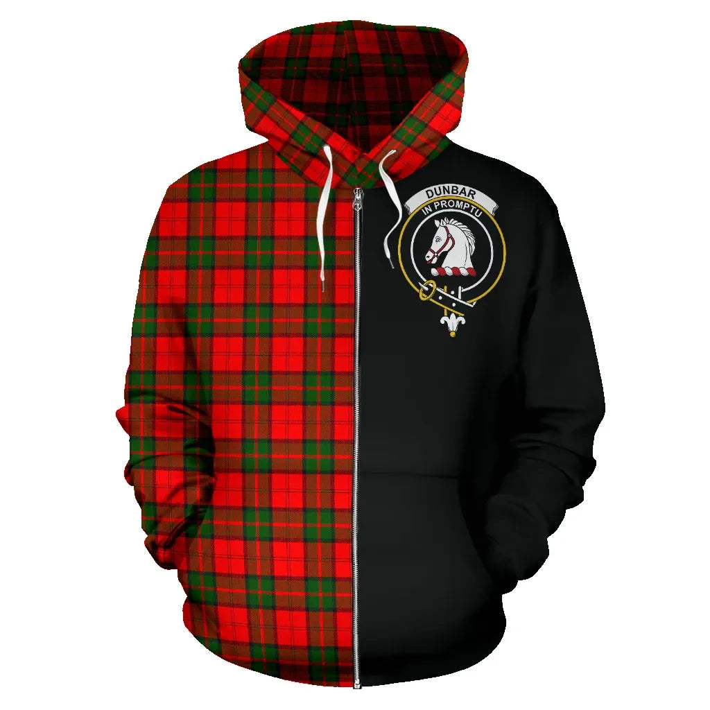 Printivon Dunbar Modern Tartan Hoodie Half Of Me