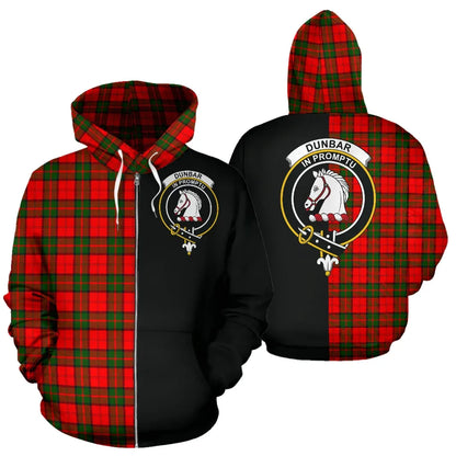 Printivon Dunbar Modern Tartan Hoodie Half Of Me