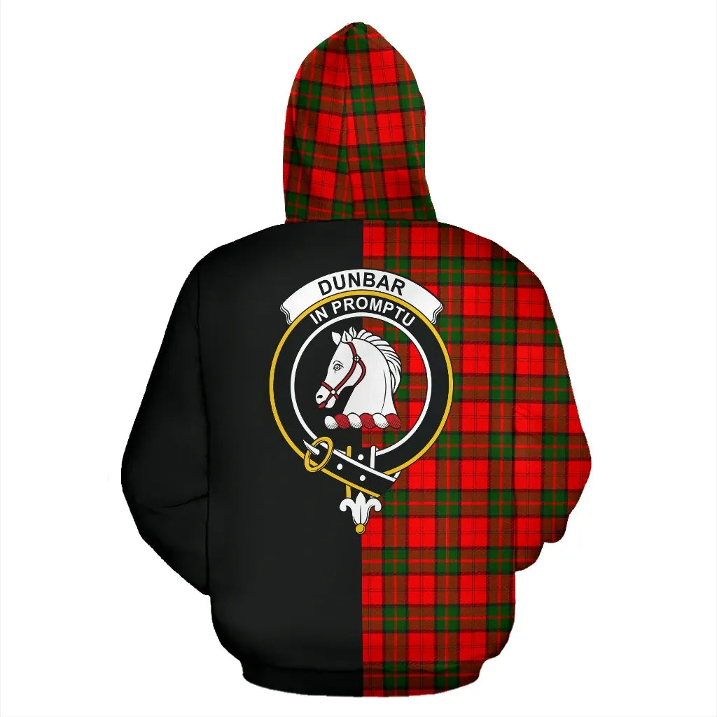 Printivon Dunbar Modern Tartan Hoodie Half Of Me