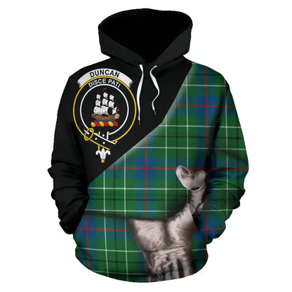 Printivon Duncan Ancient Tartan Clan Crest Hoodie Patronage