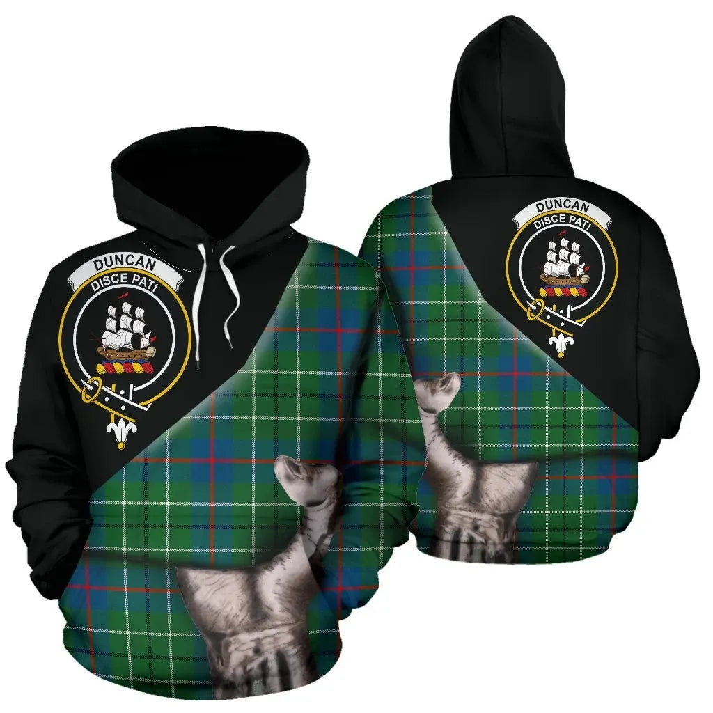 Printivon Duncan Ancient Tartan Clan Crest Hoodie Patronage