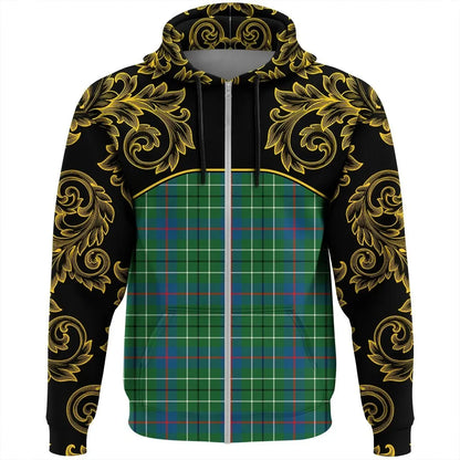 Printivon Duncan Ancient Tartan Clan Crest Zip Hoodie Empire I