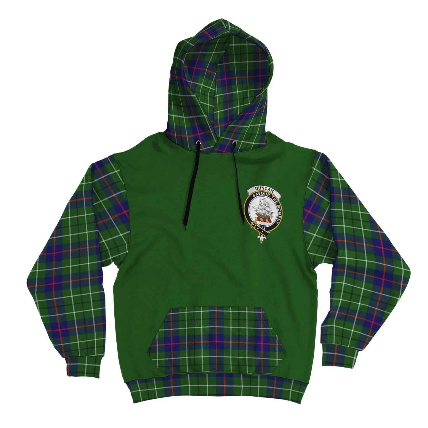 Printivon Duncan Clans Tartan All Over Hoodie Sleeve Color