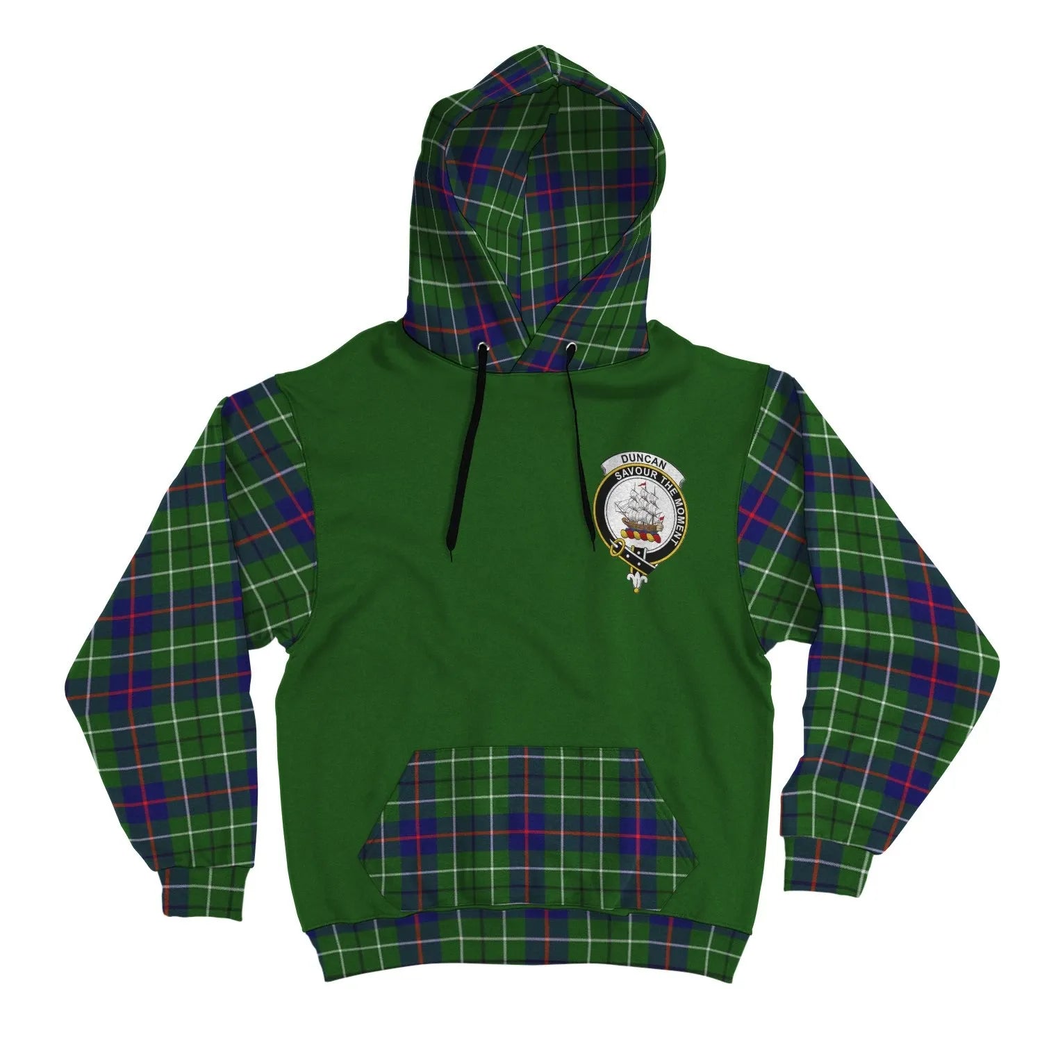 Printivon Duncan Clans Tartan All Over Hoodie Sleeve Color