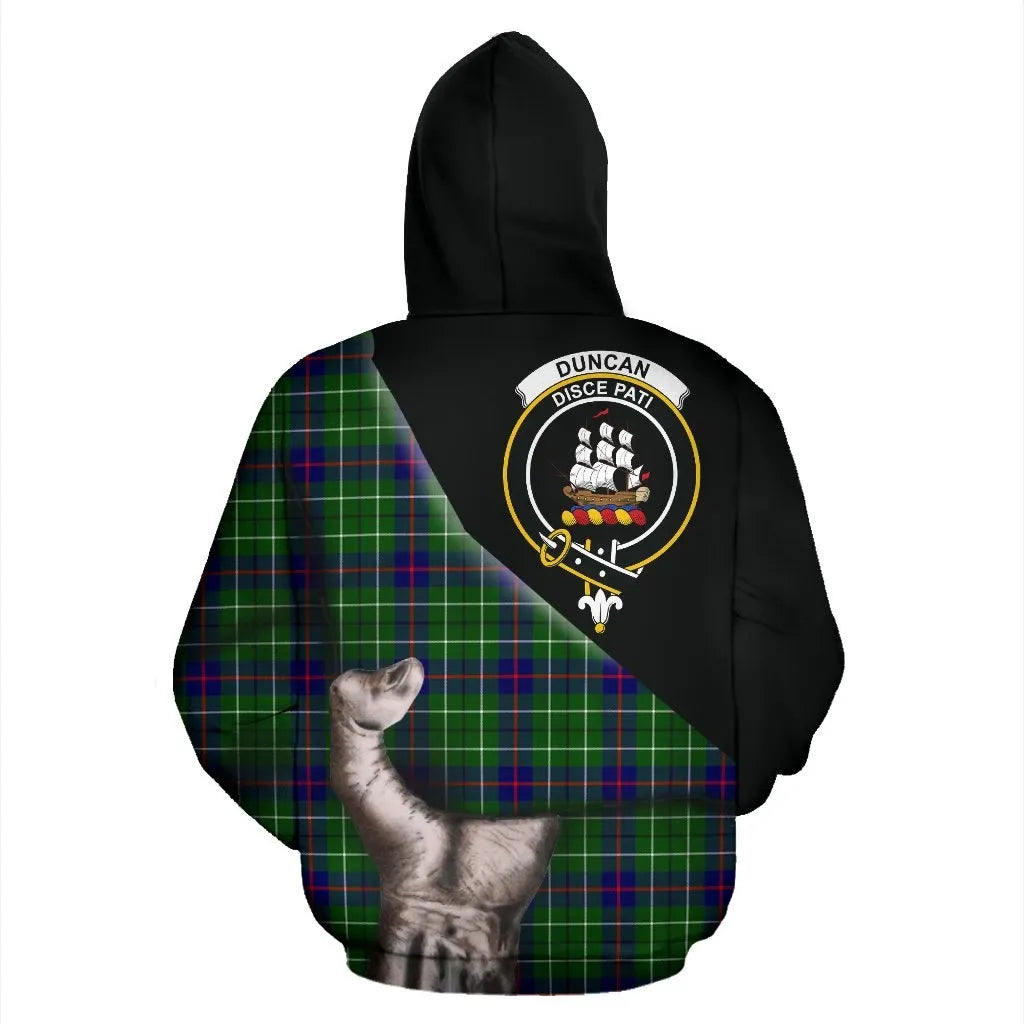 Printivon Duncan Modern Tartan Clan Crest Hoodie Patronage