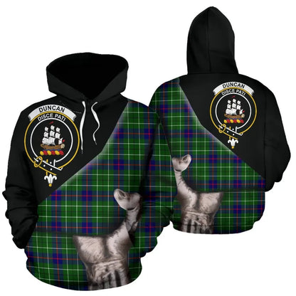 Printivon Duncan Modern Tartan Clan Crest Hoodie Patronage