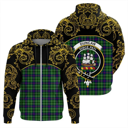 Printivon Duncan Modern Tartan Clan Crest Zip Hoodie Empire I