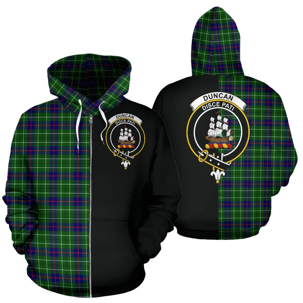 Printivon Duncan Modern Tartan Hoodie Half Of Me