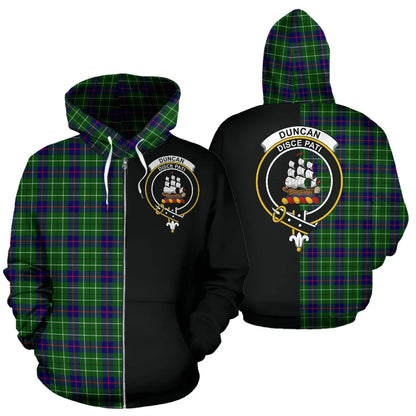 Printivon Duncan Modern Tartan Hoodie Half Of Me