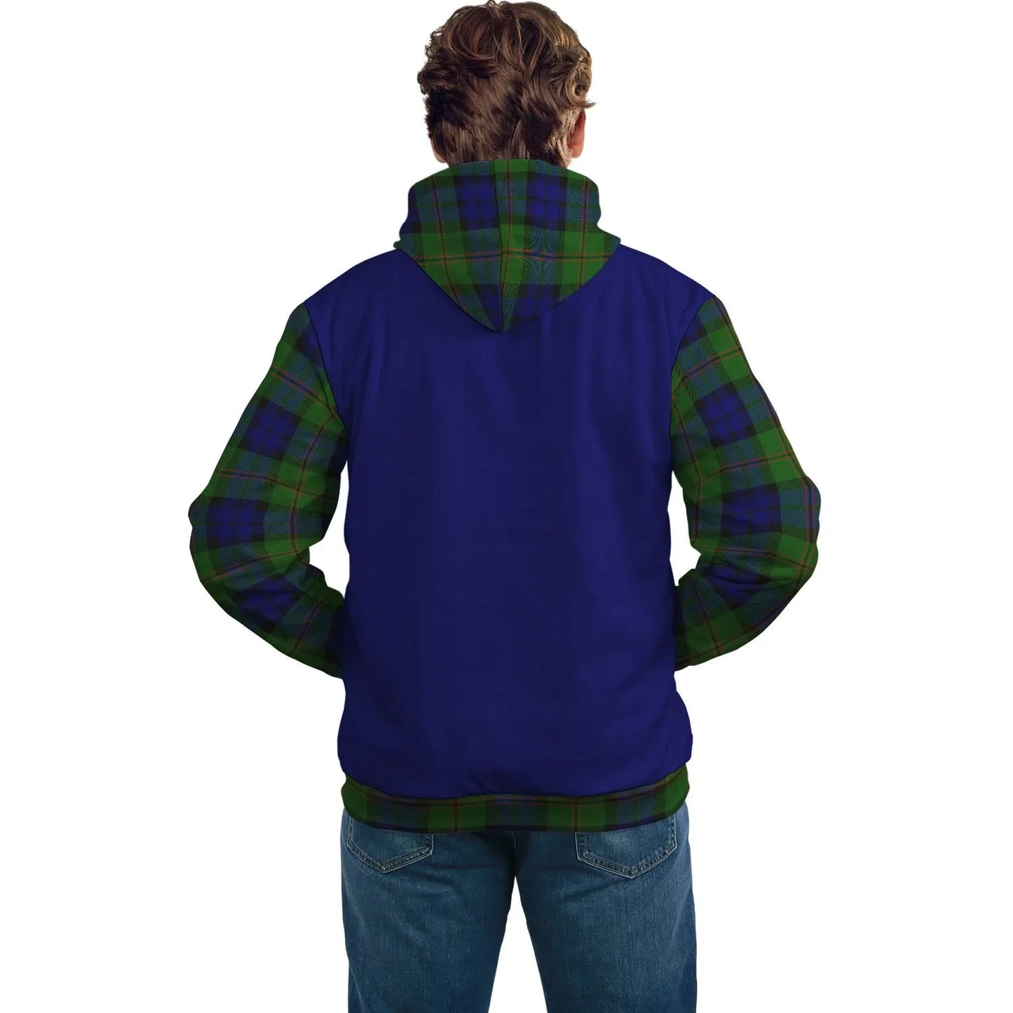 Printivon Dundas Clans Tartan All Over Hoodie Sleeve Color