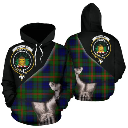 Printivon Dundas Modern 02 Tartan Clan Crest Hoodie Patronage