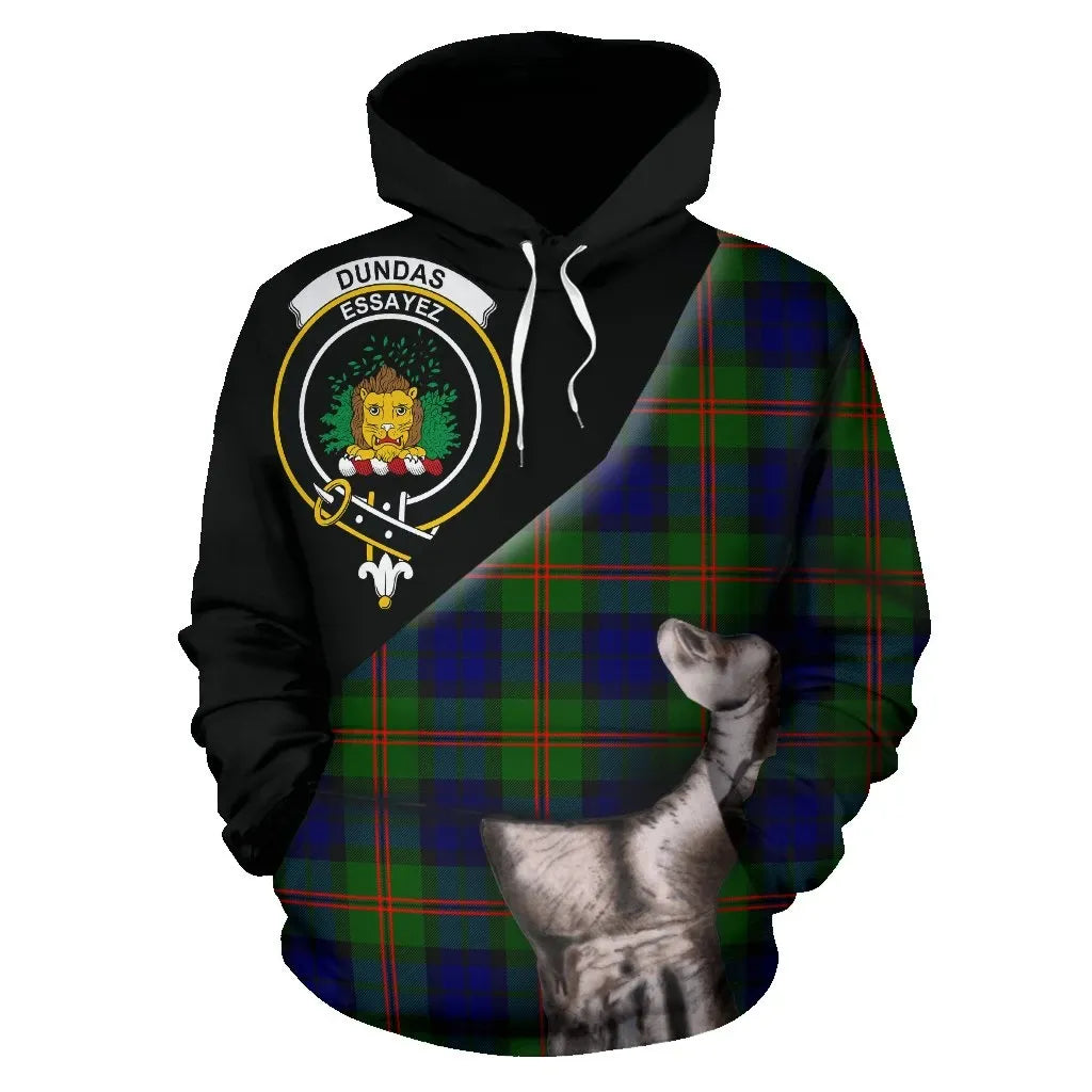 Printivon Dundas Modern 02 Tartan Clan Crest Hoodie Patronage