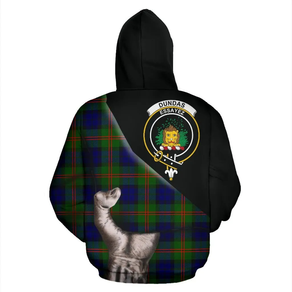Printivon Dundas Modern 02 Tartan Clan Crest Hoodie Patronage