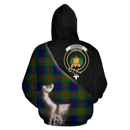 Printivon Dundas Modern 02 Tartan Clan Crest Hoodie Patronage