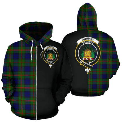 Printivon Dundas Modern 02 Tartan Hoodie Half Of Me