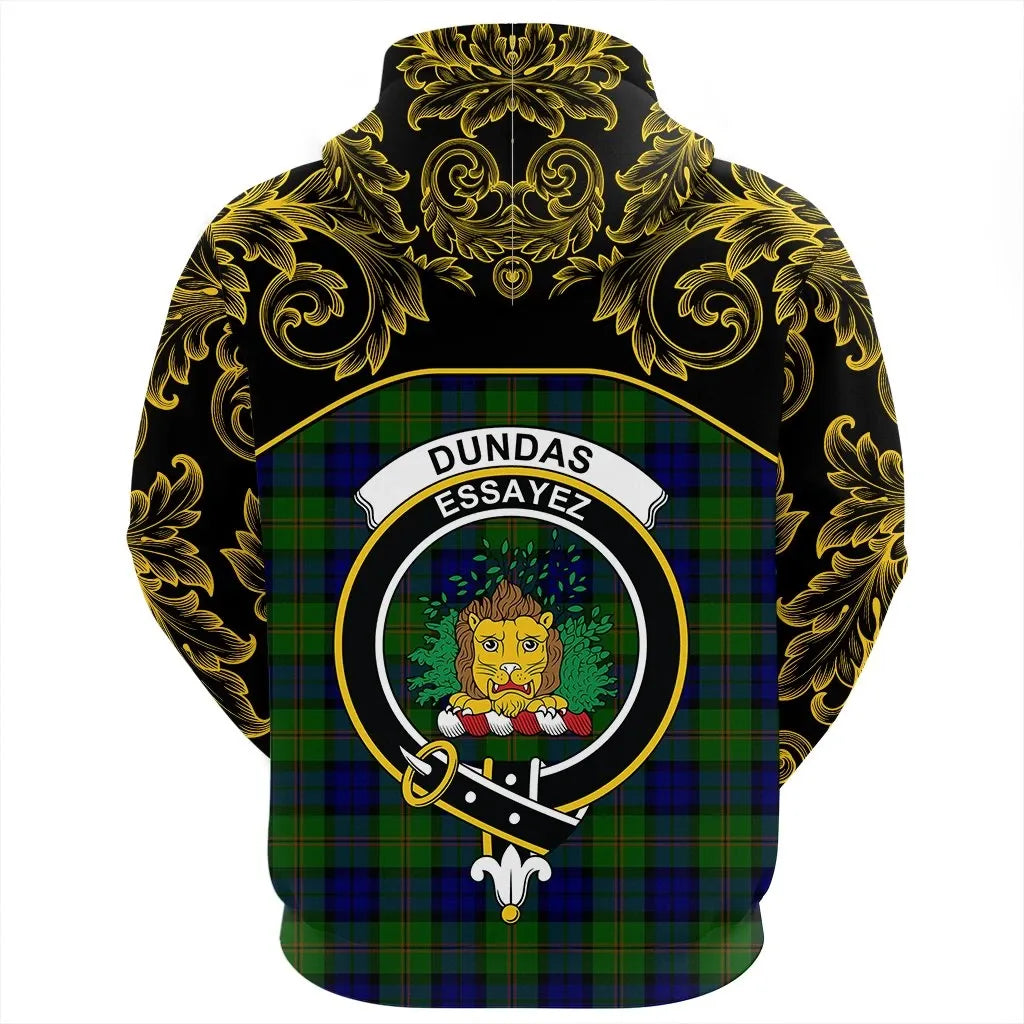 Printivon Dundas Modern Tartan Clan Crest Hoodie Empire I