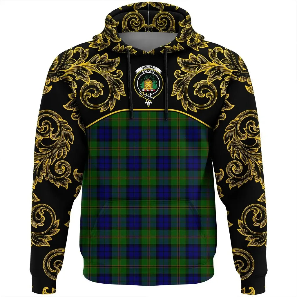 Printivon Dundas Modern Tartan Clan Crest Hoodie Empire I