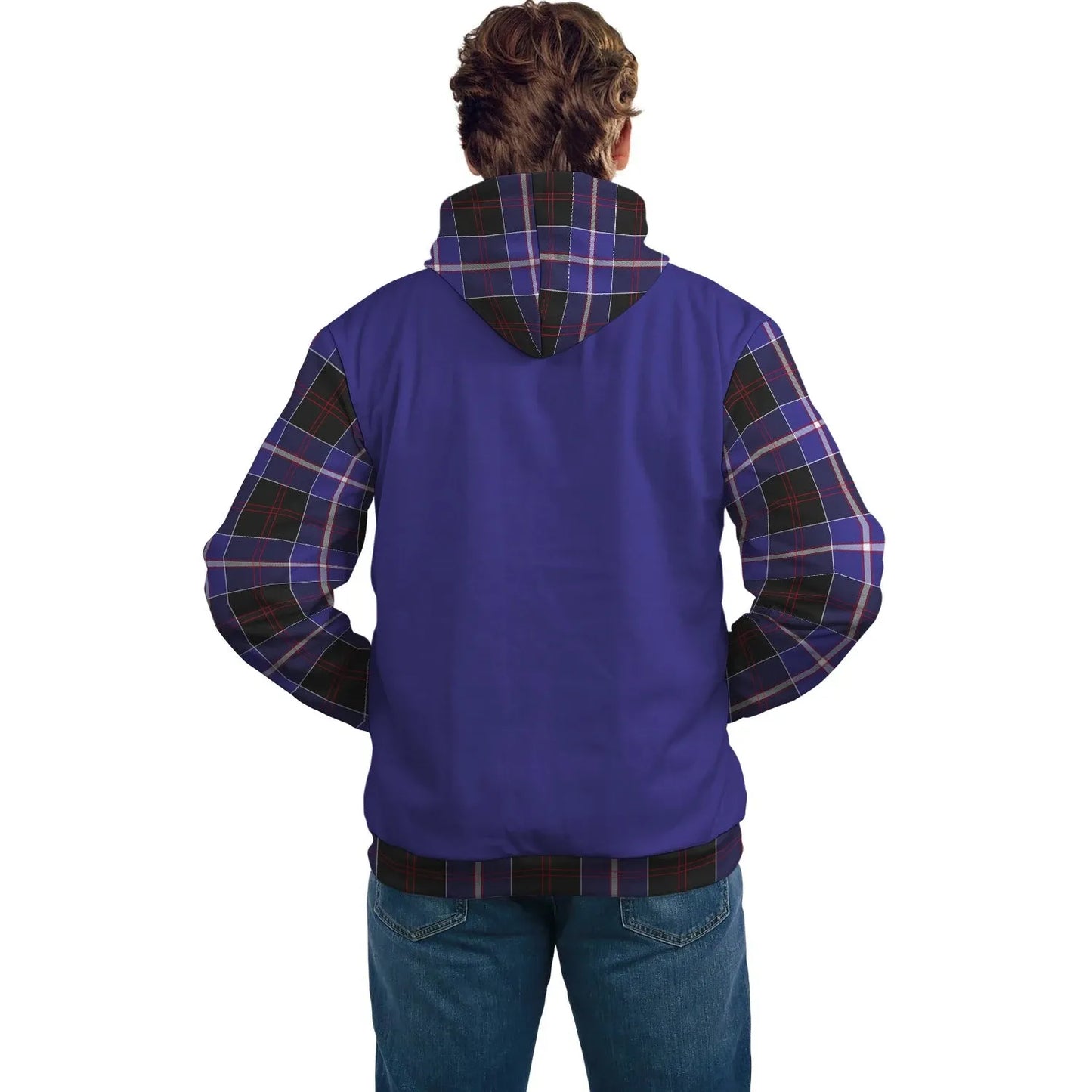 Printivon Dunlop Clans Tartan All Over Hoodie Sleeve Color