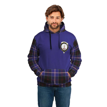 Printivon Dunlop Clans Tartan All Over Hoodie Sleeve Color