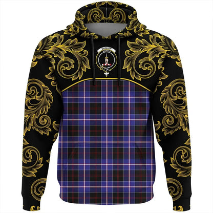 Printivon Dunlop Modern Tartan Clan Crest Hoodie Empire I