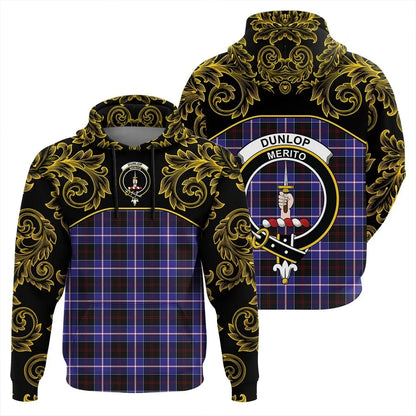 Printivon Dunlop Modern Tartan Clan Crest Hoodie Empire I
