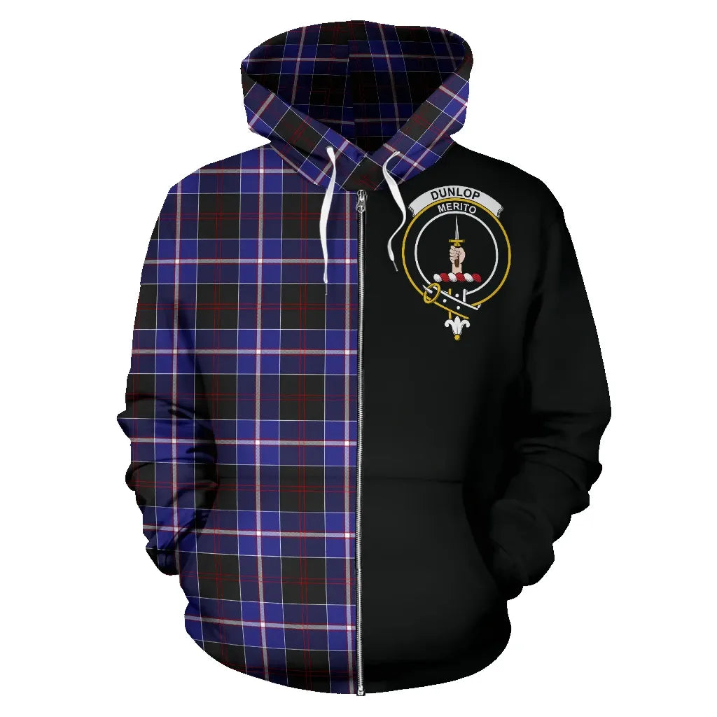 Printivon Dunlop Modern Tartan Hoodie Half Of Me