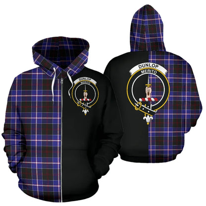 Printivon Dunlop Modern Tartan Hoodie Half Of Me
