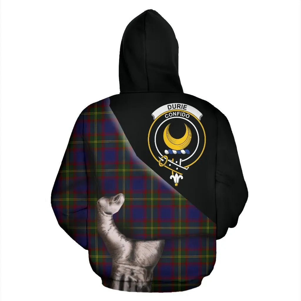 Printivon Durie Tartan Clan Crest Hoodie Patronage
