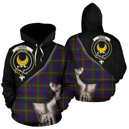 Printivon Durie Tartan Clan Crest Hoodie Patronage