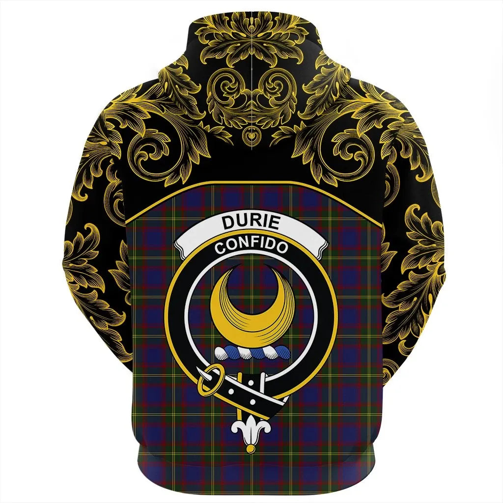 Printivon Durie Tartan Clan Crest Zip Hoodie Empire I