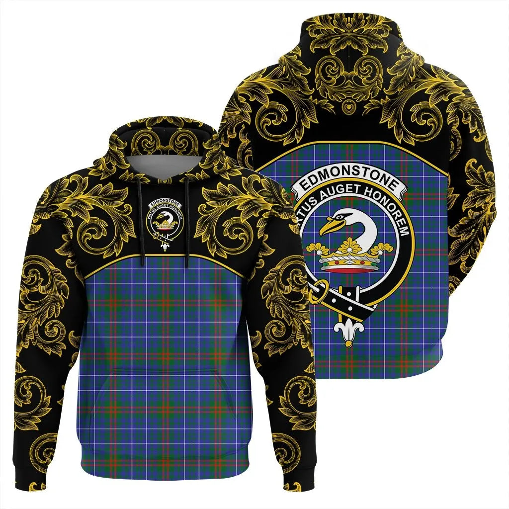 Printivon Edmonstone Tartan Clan Crest Hoodie Empire I