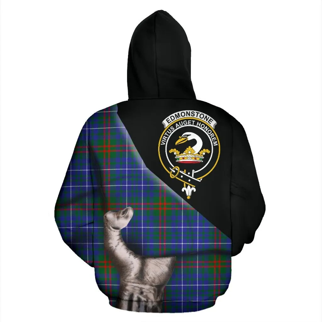 Printivon Edmonstone Tartan Clan Crest Hoodie Patronage