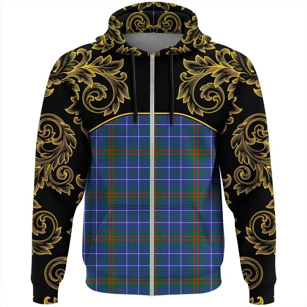 Printivon Edmonstone Tartan Clan Crest Zip Hoodie Empire I