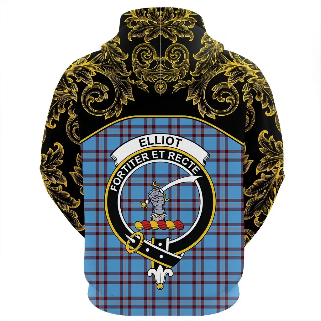 Printivon Elliot Ancient Tartan Clan Crest Hoodie Empire I