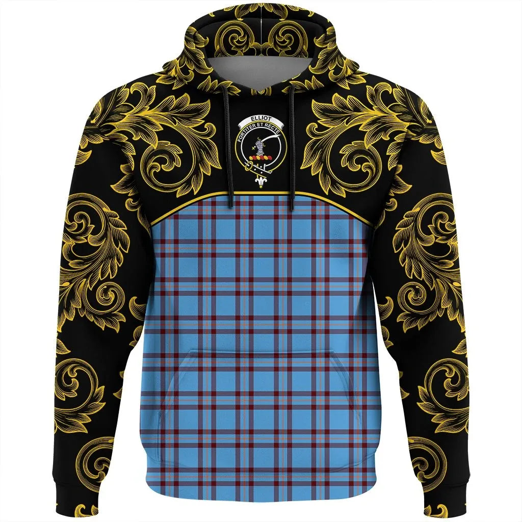 Printivon Elliot Ancient Tartan Clan Crest Hoodie Empire I